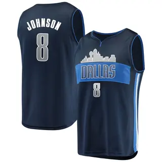 Men's AJ Johnson Dallas Mavericks Navy Jersey - Statement Edition - Fast Break