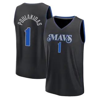 Men's John Poulakidas Dallas Mavericks Black 2023/24 City Edition Jersey - Fast Break