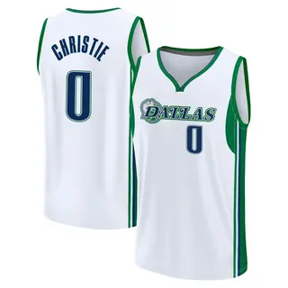 Men's Max Christie Dallas Mavericks White 2021/22 Replica City Edition Jersey - Fast Break
