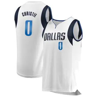 Men's Max Christie Dallas Mavericks White Jersey - Association Edition - Fast Break