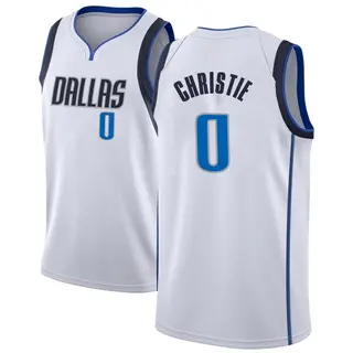 Men's Max Christie Dallas Mavericks White Jersey - Association Edition - Swingman