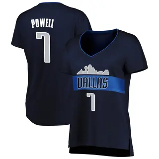 Women's Dwight Powell Dallas Mavericks Navy Jersey - Statement Edition - Fast Break