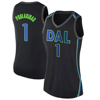 Women's John Poulakidas Dallas Mavericks Black Jersey - City Edition - Swingman