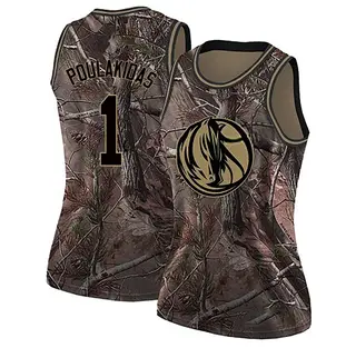 Women's John Poulakidas Dallas Mavericks Camo Realtree Collection Jersey - Swingman