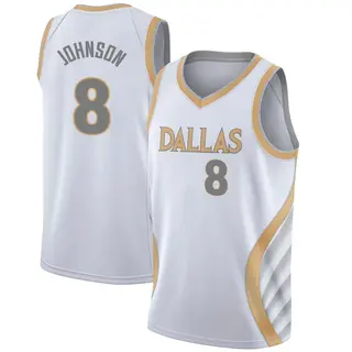 Youth AJ Johnson Dallas Mavericks White 2020/21 Jersey - City Edition - Swingman