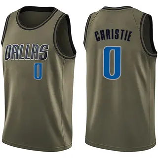 Youth Max Christie Dallas Mavericks Green Salute to Service Jersey - Swingman